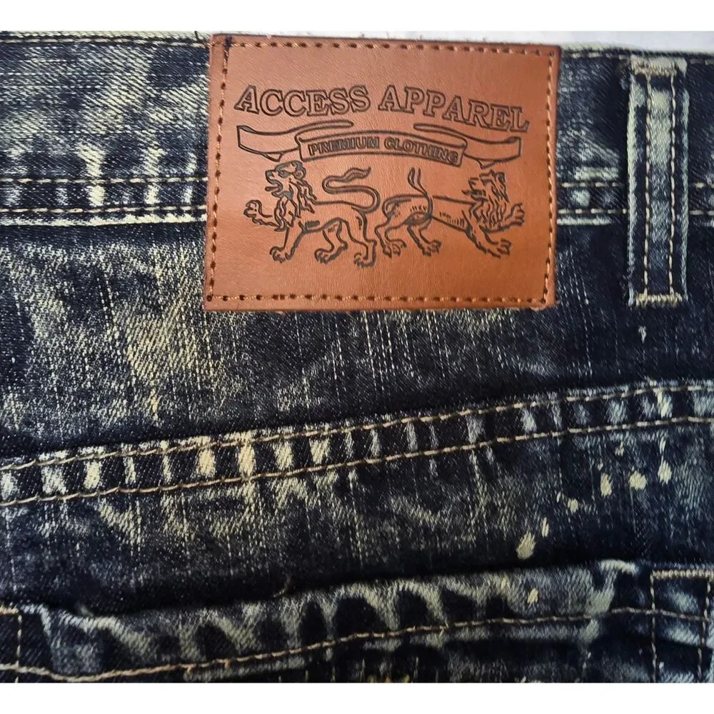 Access Apparel Distressed Designer Size 50x30 Men's Jeans - 45